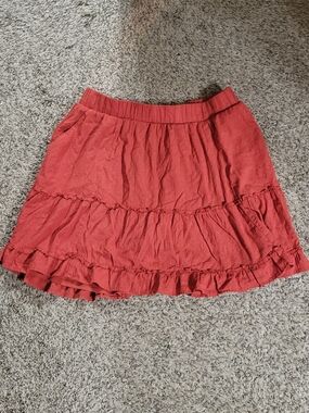 torrid Tiered Ruffle Mini Skirt in Rust